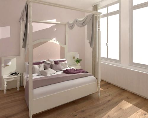 Modernes Hotelzimmer im Johanniterhaus mit angenehmer Atmosph&auml;re.