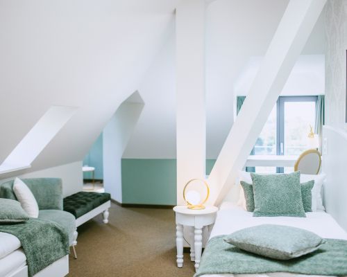 Stilvoll gestaltetes Doppelzimmer in zentraler Lage in Wittenberg.