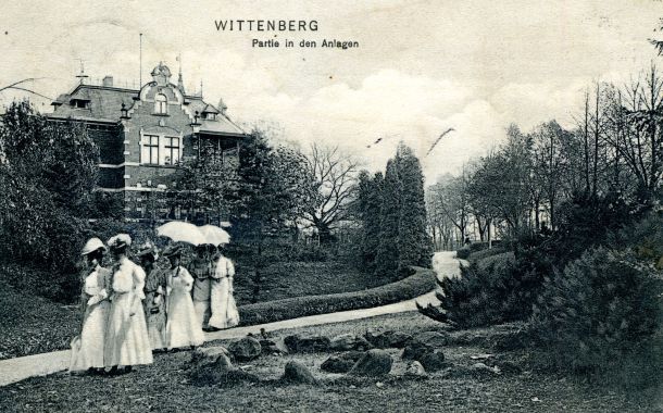 Johanniterhaus Wittenberg - historische Postkarte von 1908